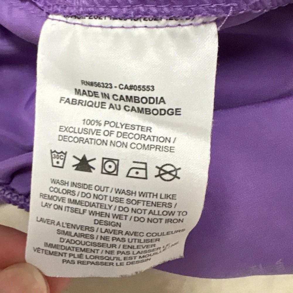 Nike Boys Kids Dri-FIT Athletic Shorts Purple Elastic Waist Drawstring Small S